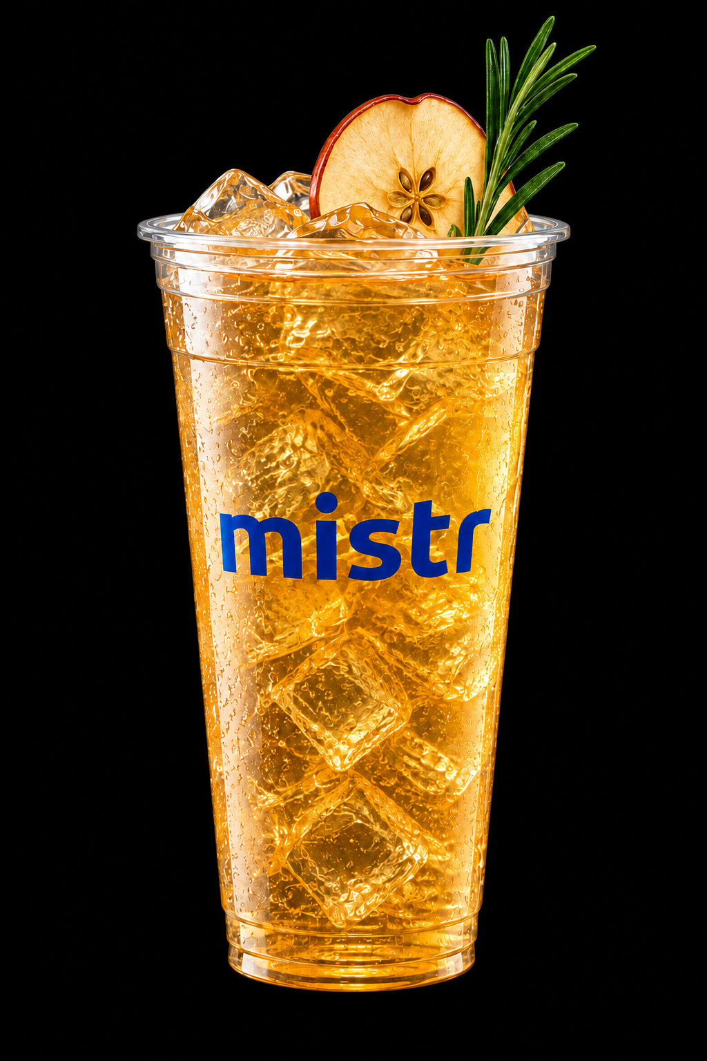 Presentación de CROWNED IN GOLD en vaso alto de 16 oz
