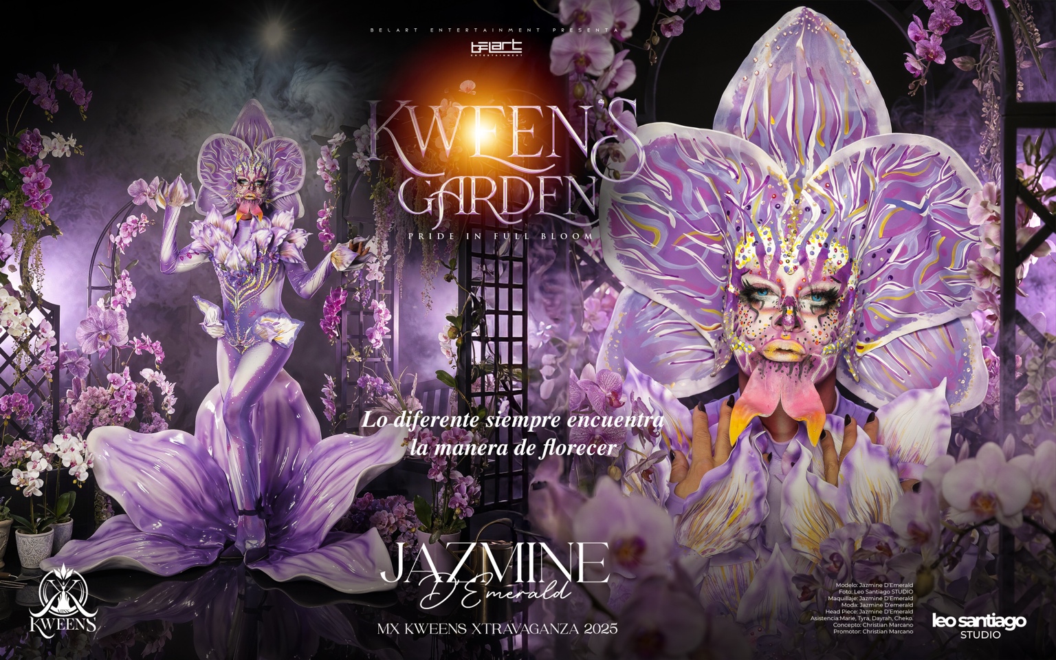 Jazmine D’Emerald en Kweens Garden photoshoot