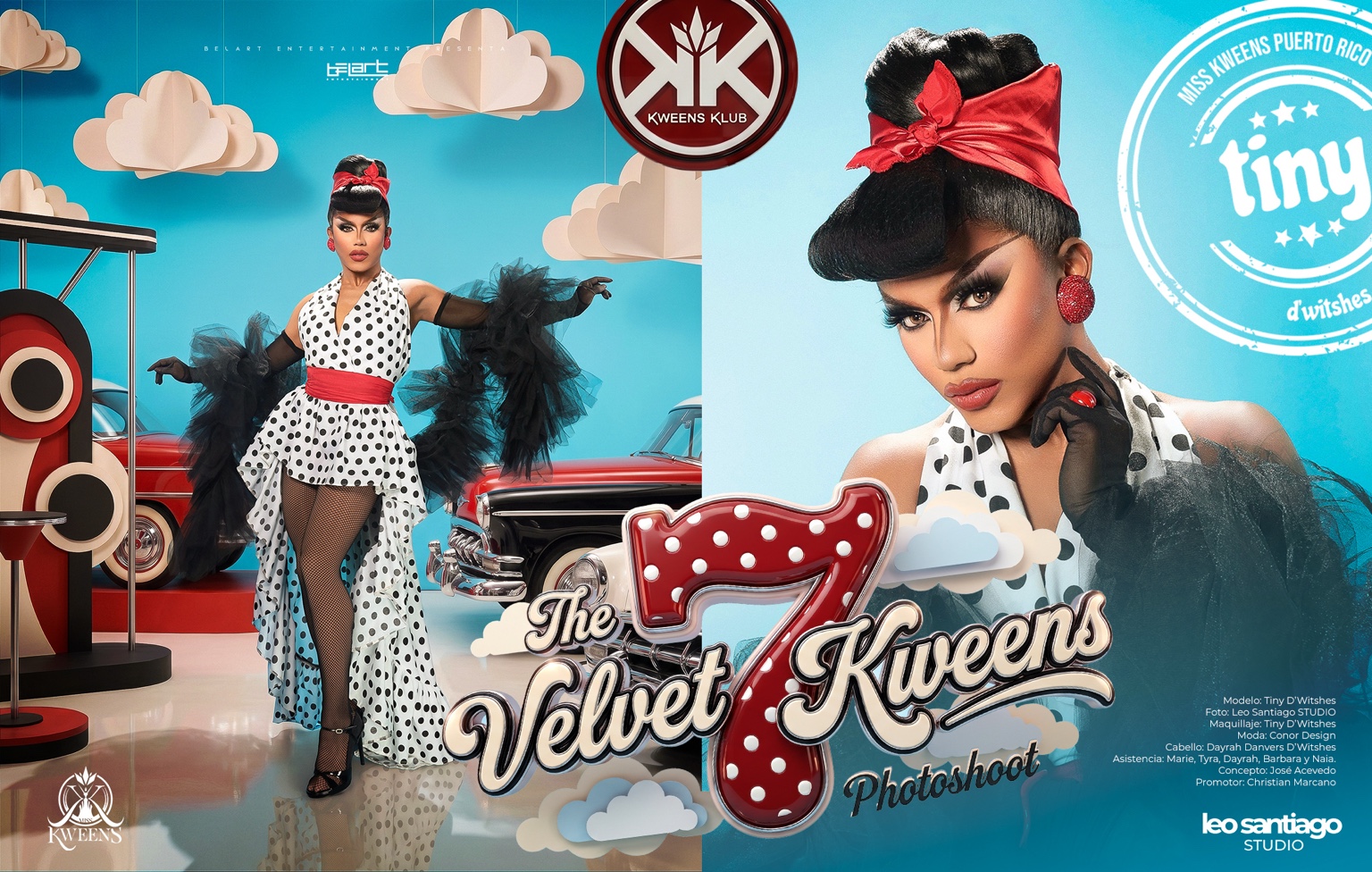 Tiny D’Witshes en The Velvet Kweens photoshoot