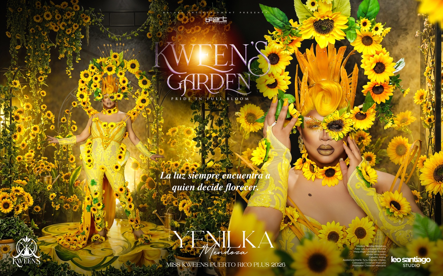Yenilka Mendoza en Kweens Garden photoshoot