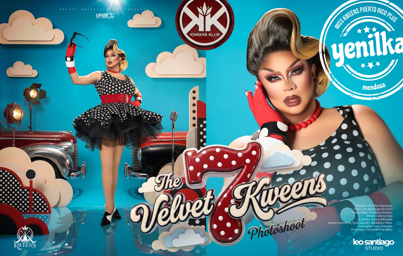 Yenilka Mendoza en The Velvet Kweens photoshoot